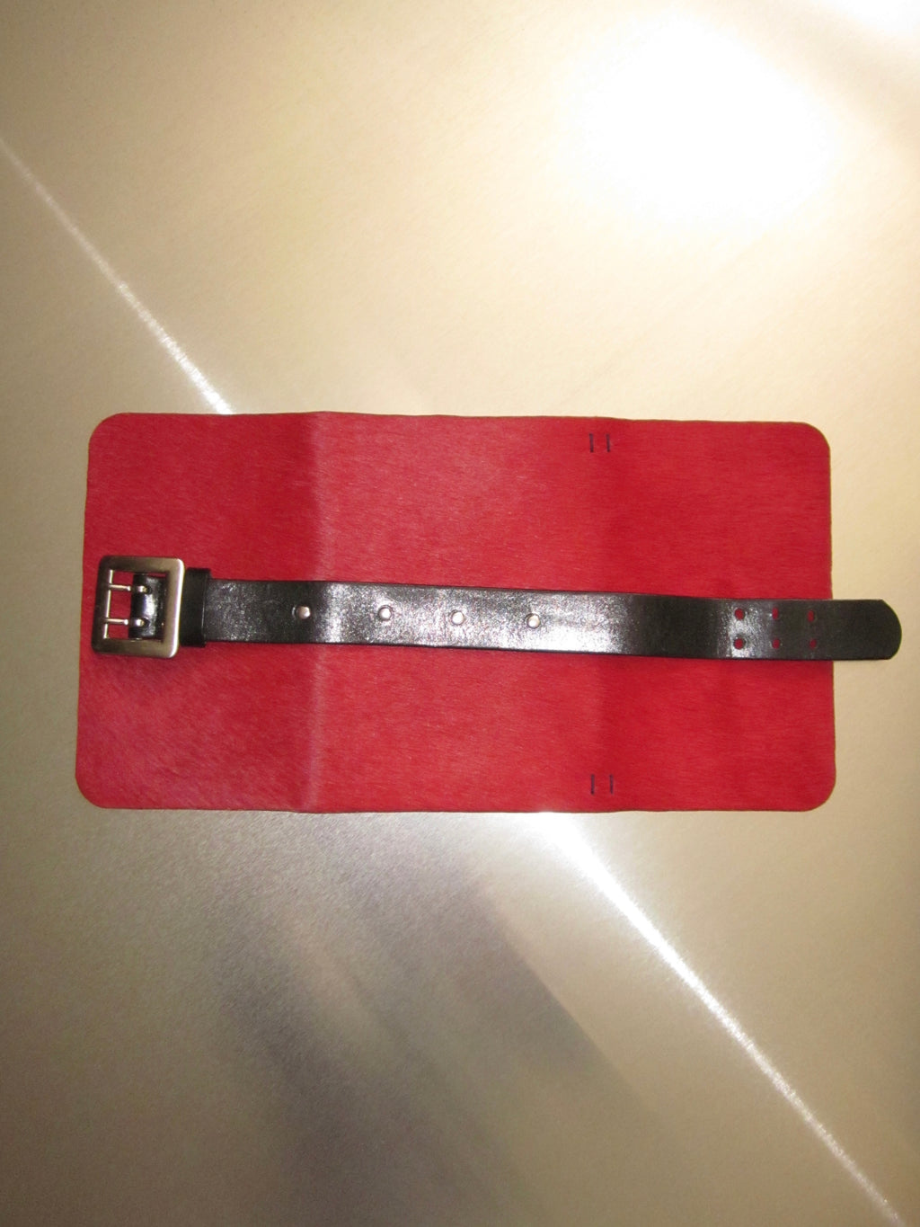 Belted No. 05 — Scarlet Cowhide